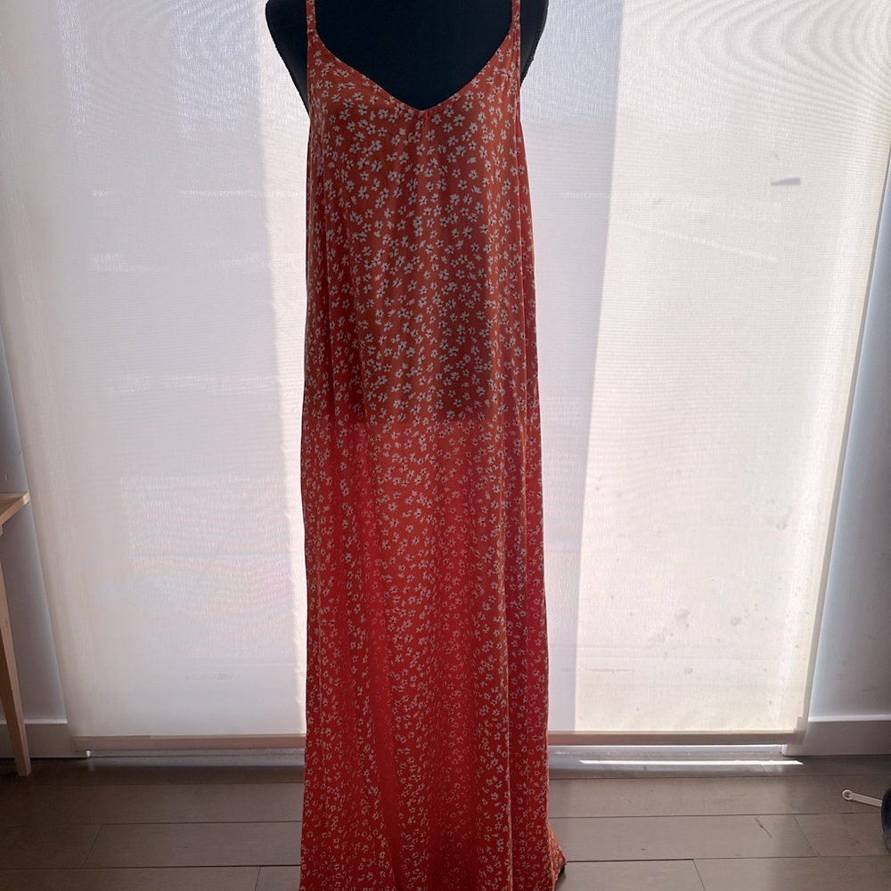 NWT Vince Camuto Sunset Orange Floral Summer Dress